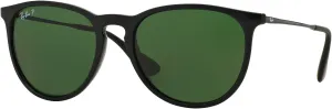 Солнцезащитные очки Ray-Ban RB4171 ERIKA круглой формы для женщин + комплект с аксессуарами, Black/G-15 Green Polarized