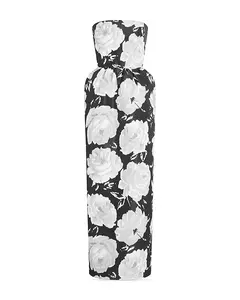 Длинное платье-бюстье Patou, мультиколор