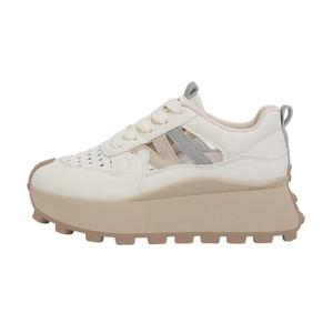 Низкие повседневные кроссовки для женщин EGCHI, бежевый