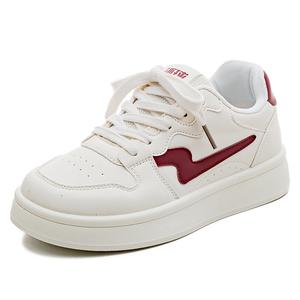 HUANQIU Нескользящие, износостойкие, дышащие низкие кроссовки для скейтбординга, женские, огненно-красные