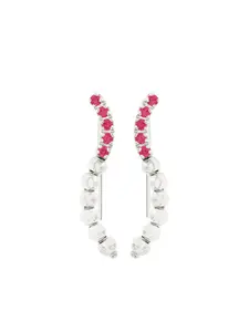 Серьги Moon Eden из белого золота с рубинами Officina Bernardi, серебяный