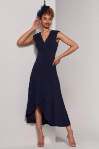 Платье макси Preslie с оборкой и запахом Jolie Moi, синий