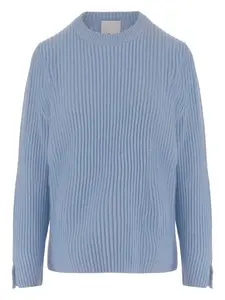 Вязаный свитер с круглым вырезом ALLUDE, синий