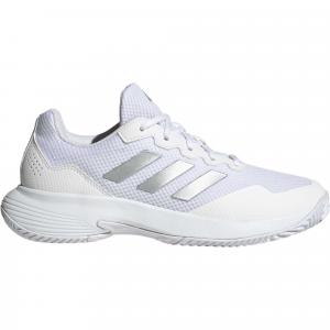 Женские кроссовки Gamecourt 2 Adidas, Cloud White/Silver Metallic/Cloud White
