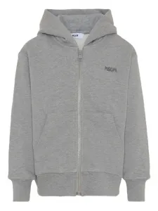Толстовка на молнии Msgm Kids, серый