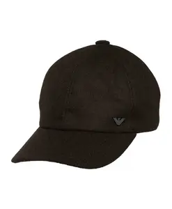 Шерстяная шапка Emporio Armani, коричневый
