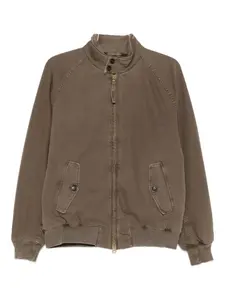 Бомбер из хлопка на молнии BARACUTA, зеленый