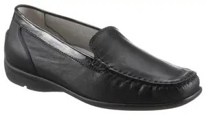 Мокасины Ranger "Гарриет", тапочки, праздничная обувь, удобные слипоны, ширина H Waldläufer, черный