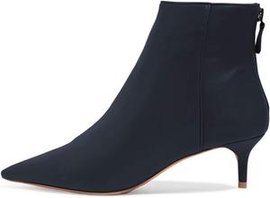 Женские западные низкие ботильоны YDN с острым носком и каблуком-кошечкой для офиса, размер 4-16 US, Navy Zips