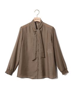 Легкая блузка из хлопчатобумажной ткани с бантом