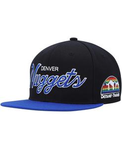Мужская черная кепка Snapback Denver Nuggets Hardwood Classics MVP Team Script 2.0 Mitchell & Ness