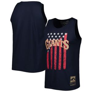 Мужская майка Mitchell & Ness Navy San Francisco Giants Cooperstown Collection Stars and Stripes