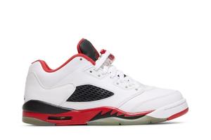 Кроссовки Air Jordan 5 Retro Low GS 'Fire Red' 2016, белый