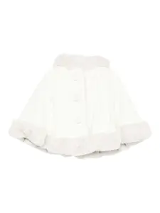 Накидка с отделкой из искусственного меха La Stupenderia, белый