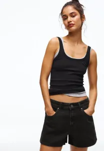 Джинсовые шорты Bershka, Black