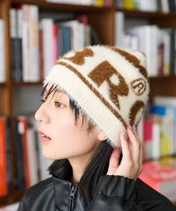 Шапка-бини из мохера с логотипом, изготовленная на заказ, модель 25AW.