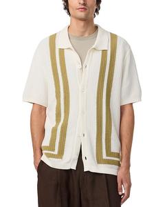 Рубашка Ares с вязаными деталями и пуговицами NN07, слоновая кость/кремовый