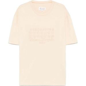 Футболка с вышитым логотипом Maison Margiela, светло-желтый