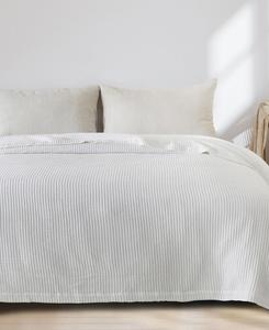 Хлопковое одеяло с вафельным плетением Linery & Co, White, Twin