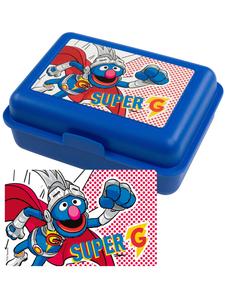 Sesamstraße Ланч-бокс Super-Grobi с разделителем, синий, с символикой "Улицы Сезам"