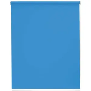 Солнцезащитная рулонная штора Young Style Blackout, затемняющая, энергосберегающая, подвесная Sunlines, синий/белый