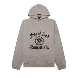 Худи Fear of God Essentials Heavy Fleece Vintage Shrunken Hoodie, Heather Grey