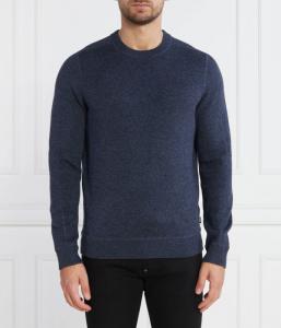 Свитер мужской Boss из хлопка и шерсти, синий