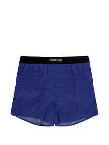 Боксеры с поясом в горошек Tom Ford, синий