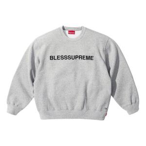 Свитер x bless fw23 week12 crewneck logo sweater 'grey' Supreme, серый