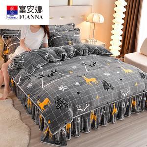 Fuanna Пододеяльник из утолщенного молочного велюра 220х240 см, цвет Deer Time Space