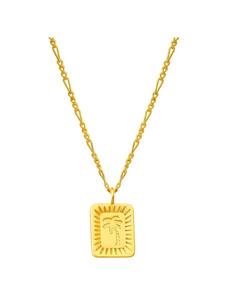 Glanzstücke München Колье с изображением пальмы из стерлингового серебра с желтым золотом