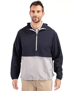 Большая и высокая куртка-анорак Cutter Buck Charter Eco Knit из переработанного материала Cutter & Buck, синий