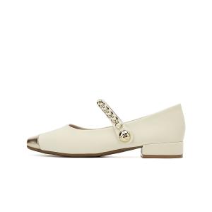 EBLAN Туфли Мэри Джейн женские бежевые