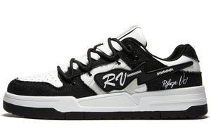 RIFUGIO VO' Стильные скейтерские кроссовки унисекс черно-белые, цвет Black White