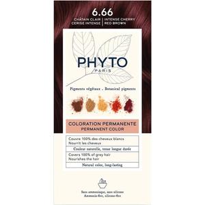 Стойкая краска для волос Paris Permanent Coloration 666, оттенок Intense Cherry Light Brown. Phyto