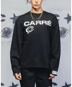 Мужской свитшот Blackout с круглым вырезом CARRE, черный