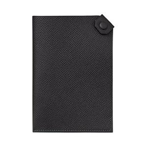Кожаный паспортный кошелек Tarmac для женщин черный HERMES
