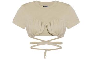 Топ укороченный Jacquemus женский, светлый-хаки