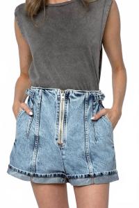 Джинсовые шорты Powelly цвета «снежно-голубой» Iro, Snow Blue