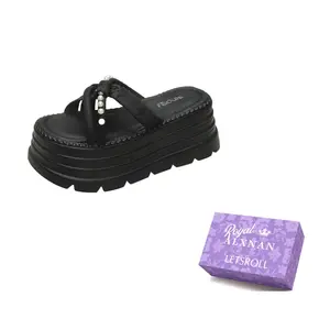 Alxnan Женские противоскользящие шлепанцы Black, цвет Black