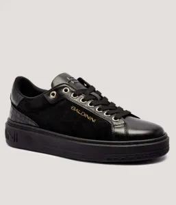 Кожаные кроссовки Baldinini, черный