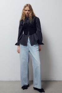 Широкие джинсовые джоггеры H&M, синий