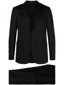 Tagliatore костюм из вирджинской шерсти с однобортным пиджаком, черный