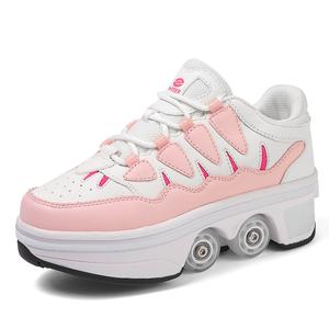 Нескользящие, износостойкие, водонепроницаемые, увеличивающие рост низкие кроссовки для женщин TONYBEAR, White Pink