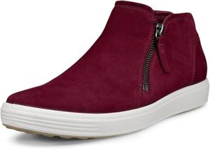 Женские мягкие ботильоны-кроссовки ECCO с боковой молнией 7, Dark Ruby