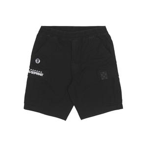 Бермуды Cotton Bermuda Shorts с нашивкой *A Bathing APE Logo Aape, черный