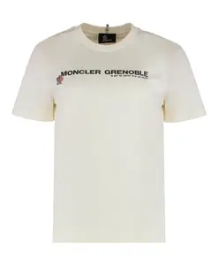 Футболка с круглым вырезом Moncler, белый