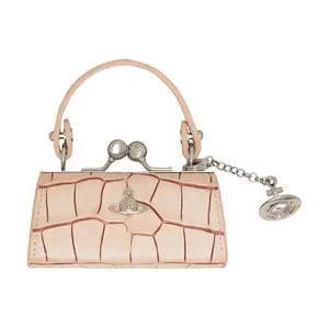 Кошелек для монет из телячьей кожи женский розовый Vivienne Westwood, Set (Bag)