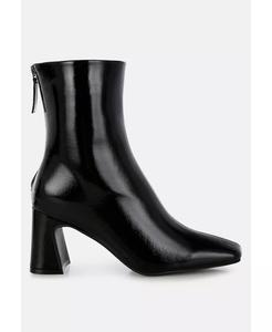 Ботильоны Kostaka Patent Square Toe Ankle Boots London Rag, черный
