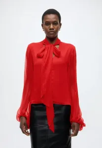 Блузка solace с завязками спереди Bardot, Deep Red